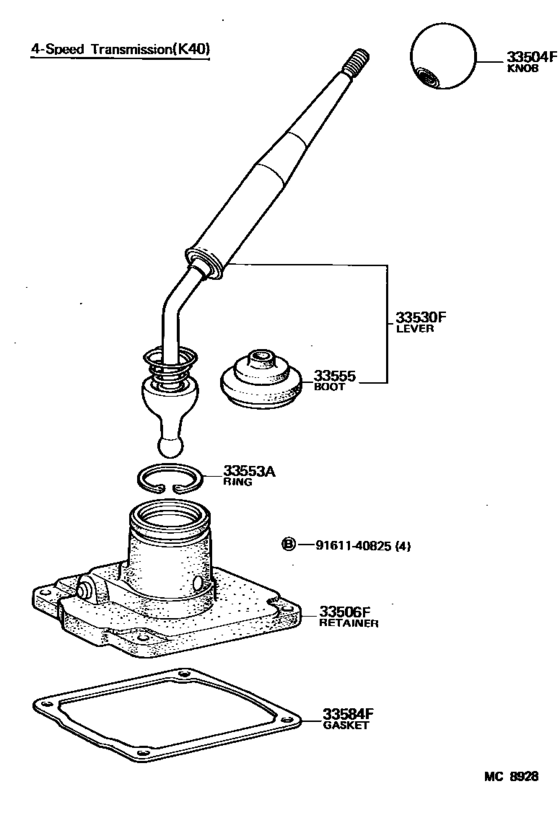 Shift Lever & Retainer