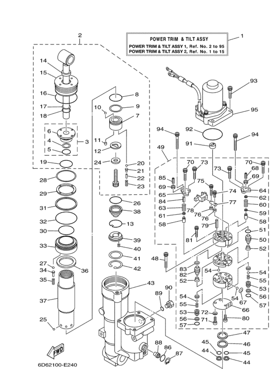 Power trim tilt assy