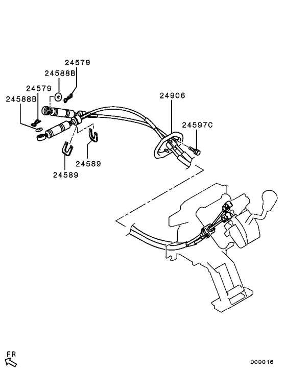 M/t floor shift linkage