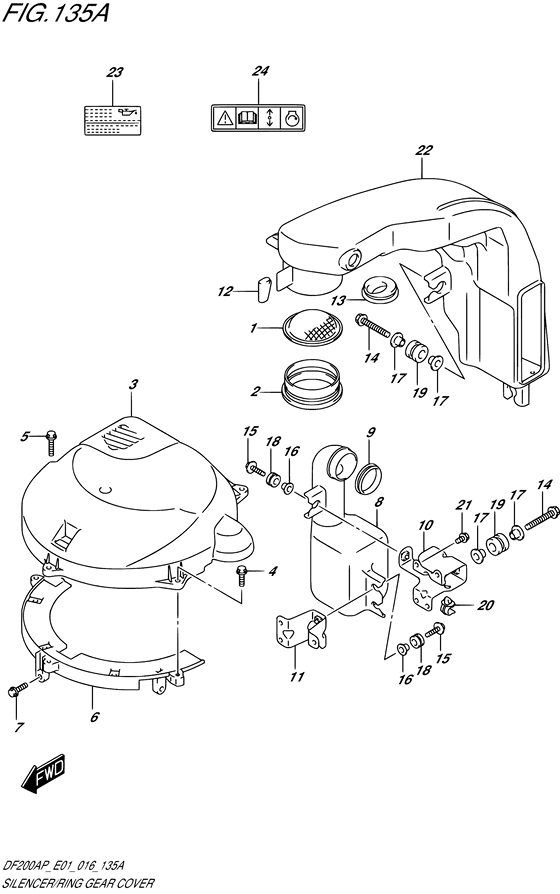 Silencer/ring gear cover