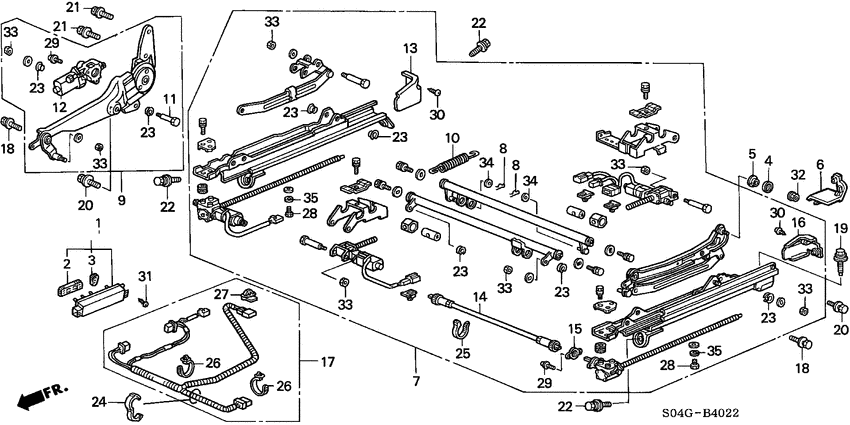 Front seat components