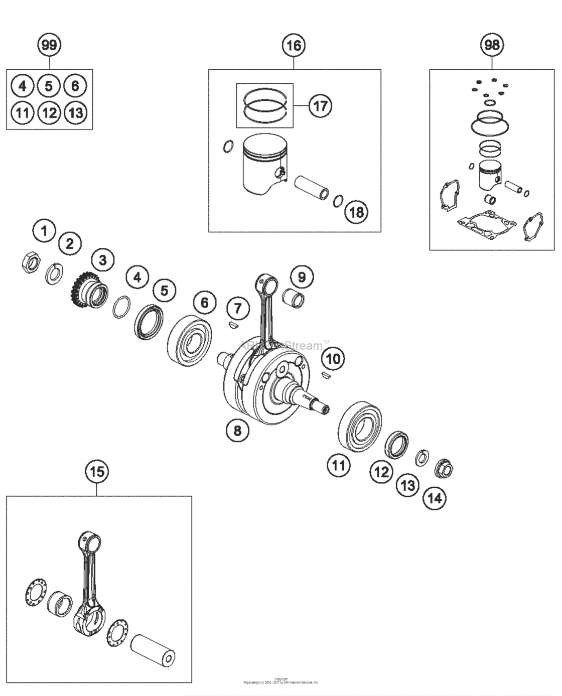 Crankshaft, Piston