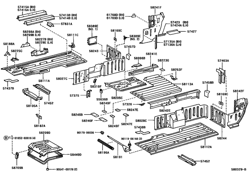 Front Floor Panel & Front Floor Member