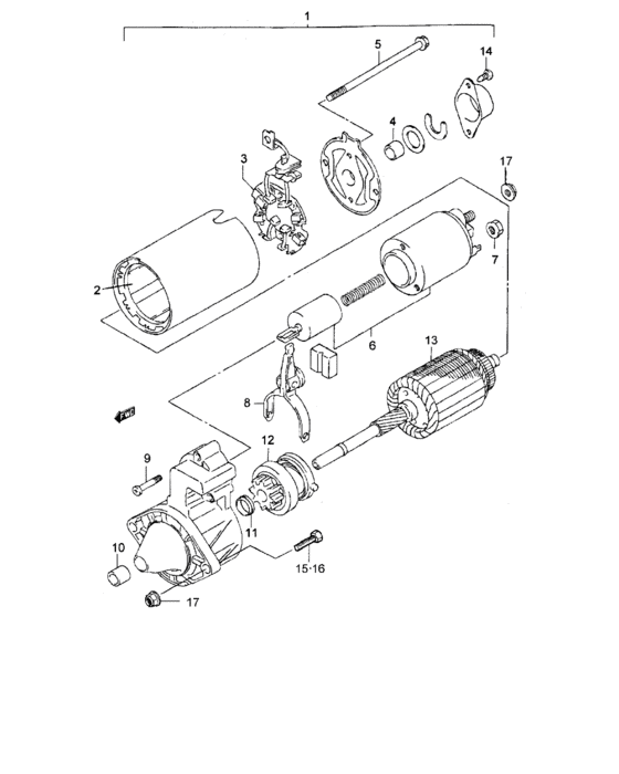 Starting motor