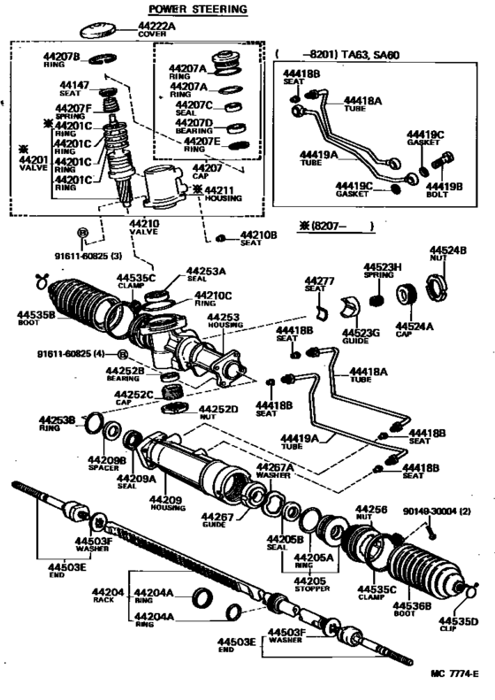 Front Steering Gear & Link