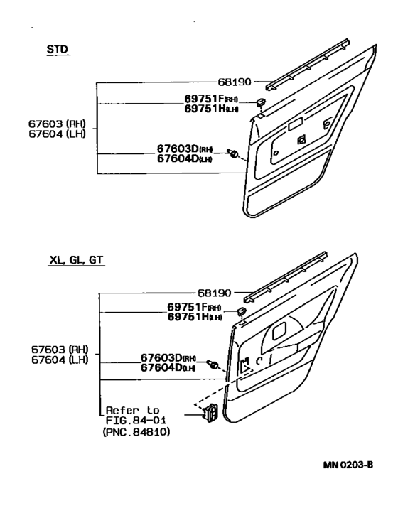 Rear Door Panel & Glass