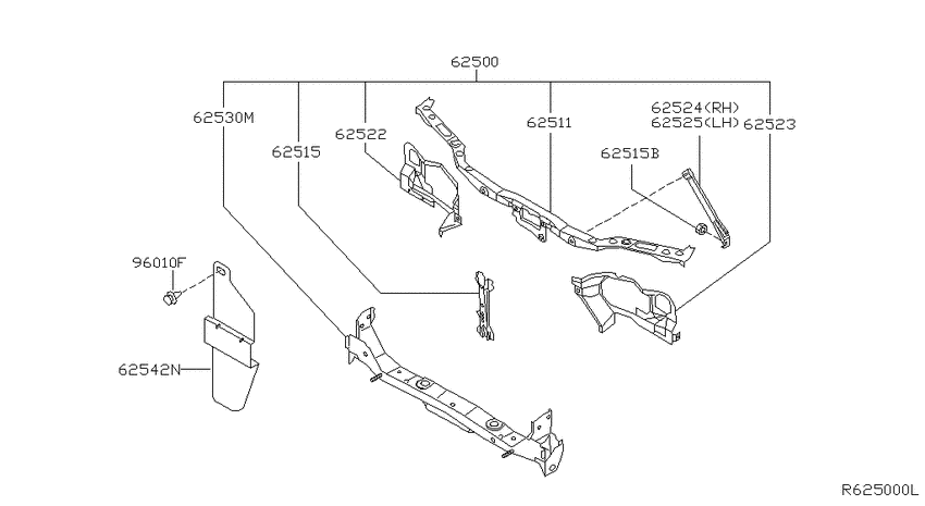Front apron & radiator core support