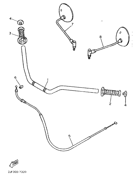 Steering handle & cable