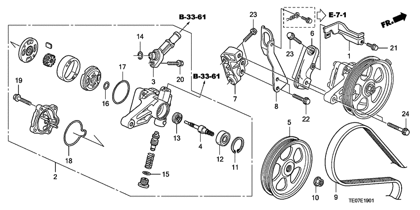 Power steering pump/ bracket