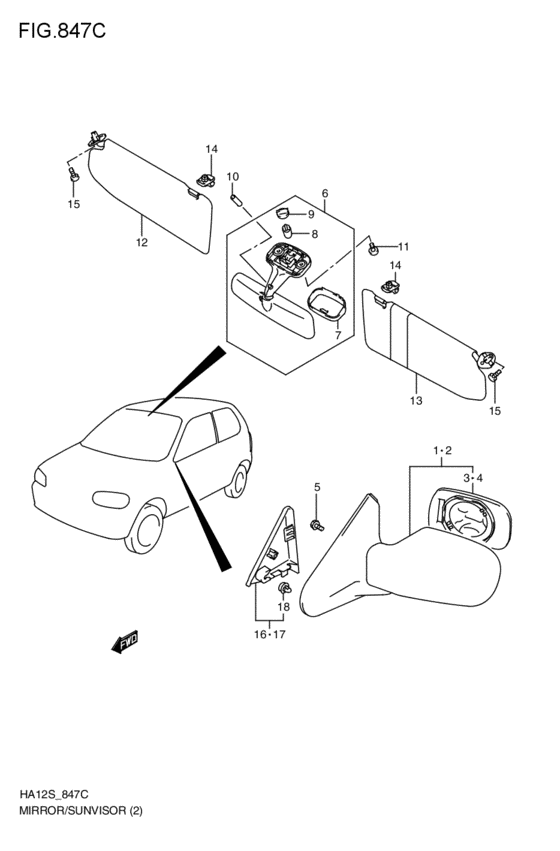 mirror / sun visor