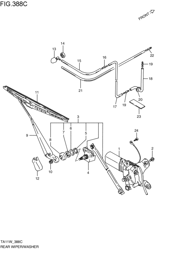 rear wind windshield wiper / washer