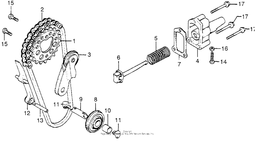 Cam chain + tensioner