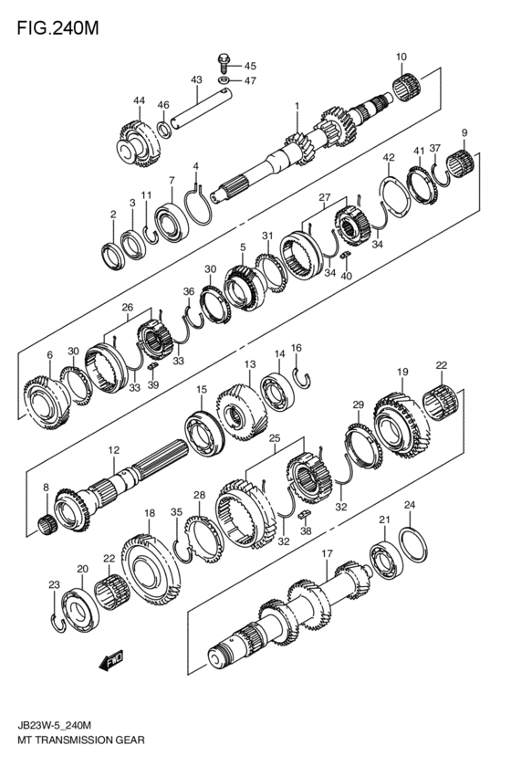 mt transmission gear for 2005 2011 Suzuki JIMNY JB23W Japan sales