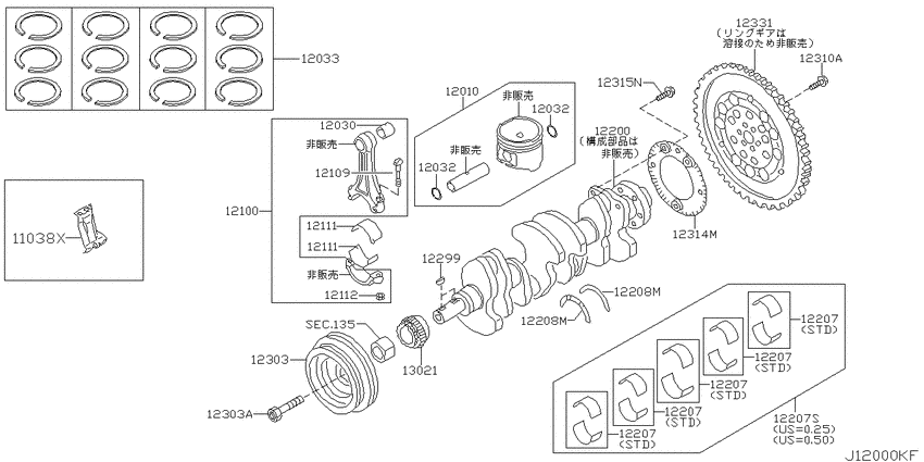 Piston,crankshaft & flywheel
