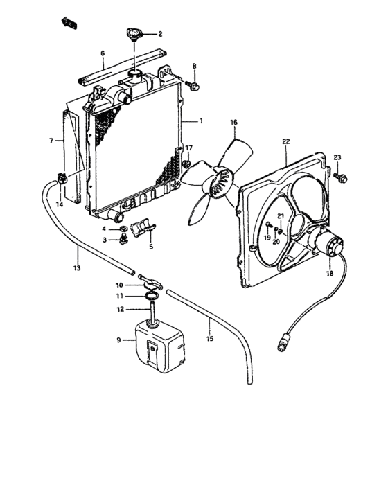Radiator and cooling fan