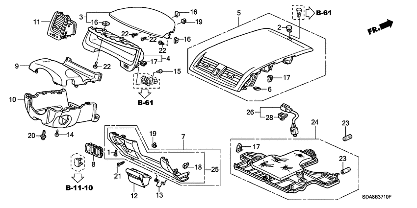 Instrument panel garnish