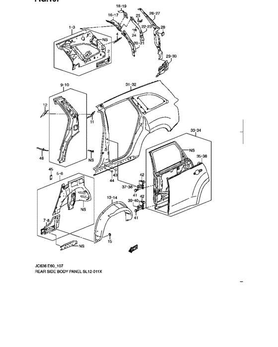 Rear side body panel