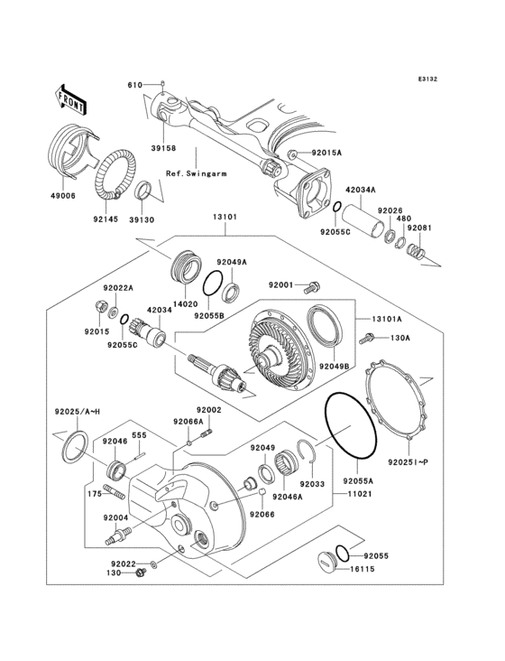 Drive shaft/final gear(1/2)