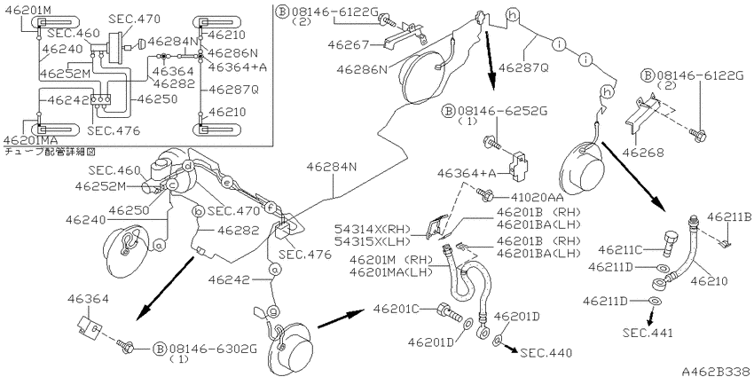 Brake piping & control