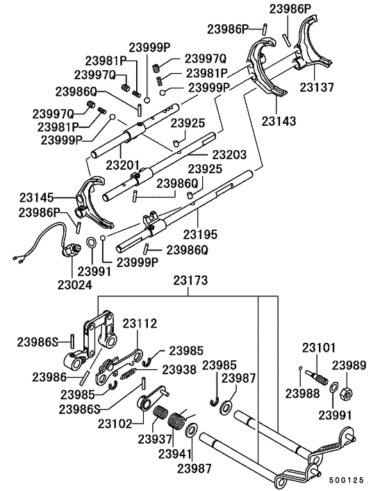 M/t gearshift control