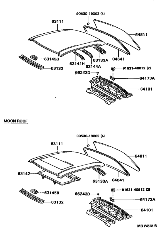 Roof Panel & Back Window Glass