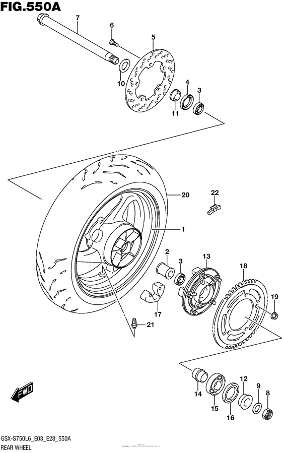 Rear Wheel (Gsx-S750L6 E03)