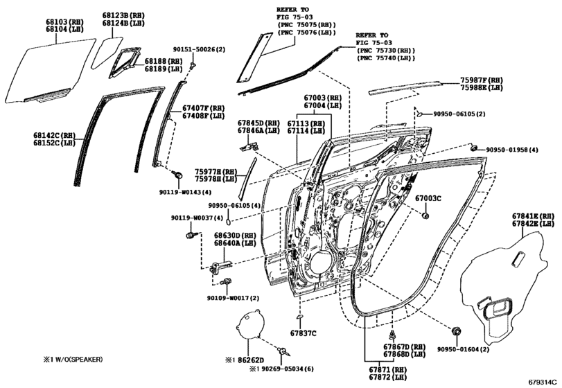 Rear Door Panel & Glass
