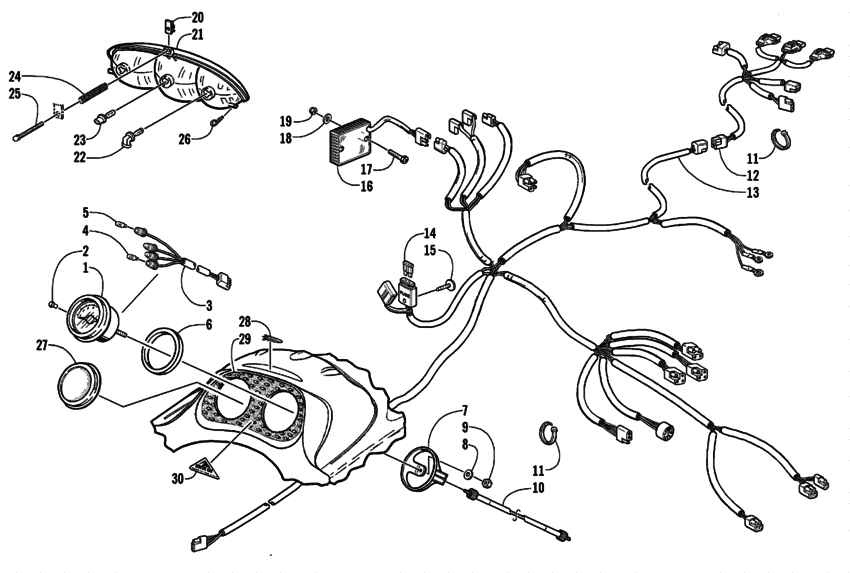 Headlight, Instruments, And Wiring Assemblies