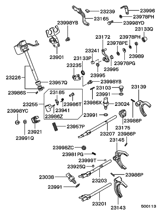 M/t gearshift control