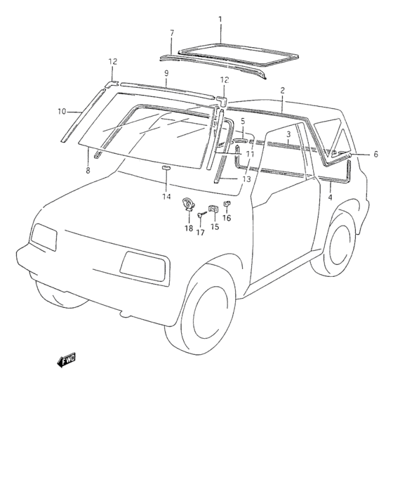 Windshield / molding