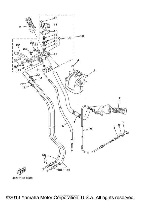 Steering handle & cable