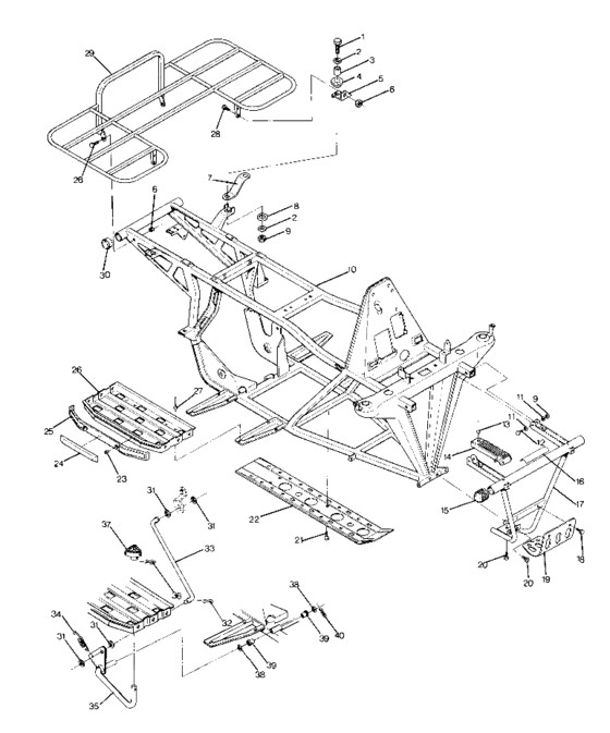 Frame assembly with racks