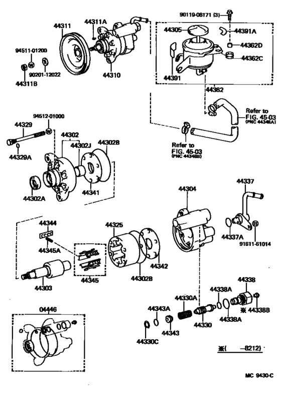 Vane Pump & Reservoir (Power Steering)