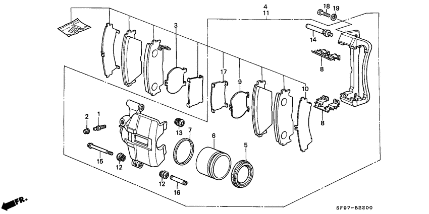Front brake caliper