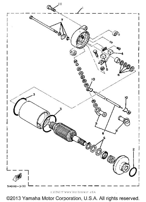 Starting motor