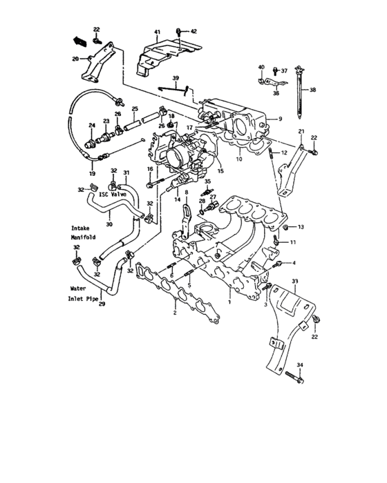Intake manifold and throttle body