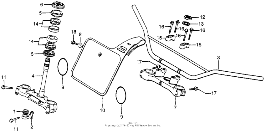 Handlebar + top bridge 83