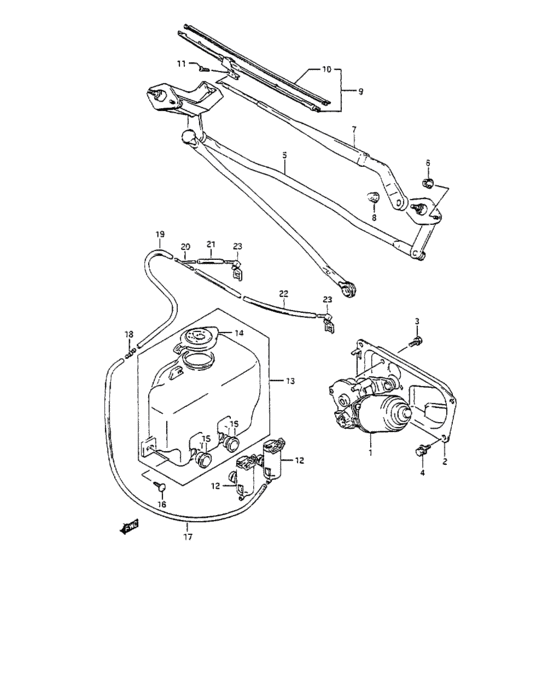 Front windshield wiper