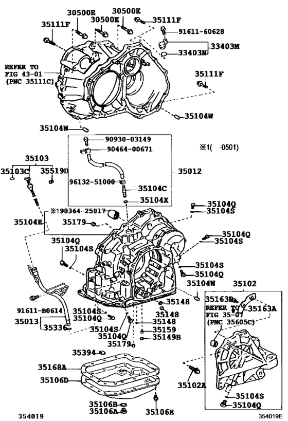 Transmission Case & Oil Pan (Atm)