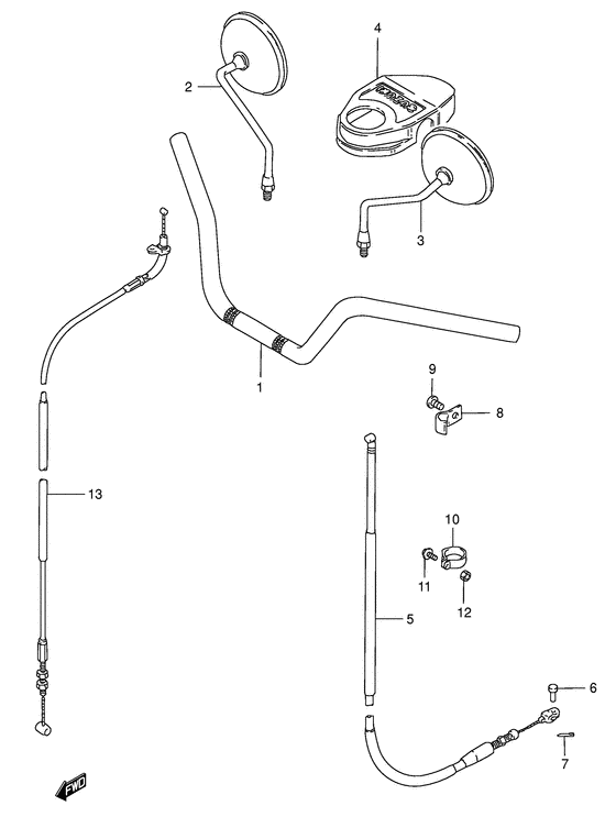 Handlebar - front cable