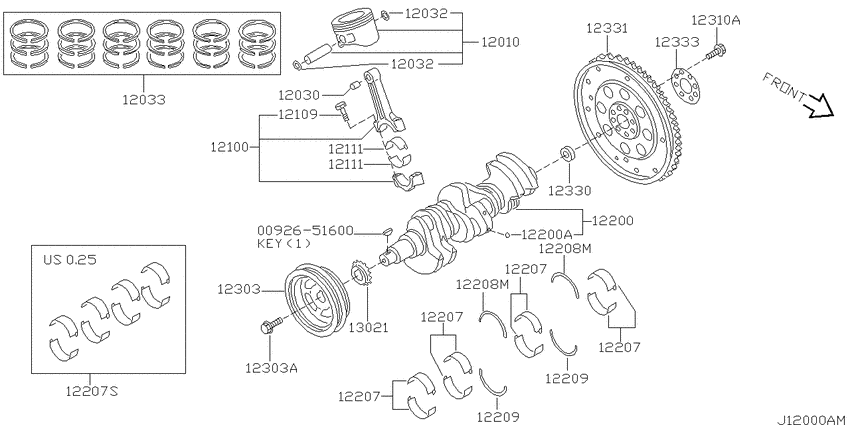 Piston,crankshaft & flywheel