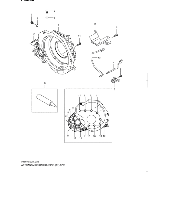 At transmission housing