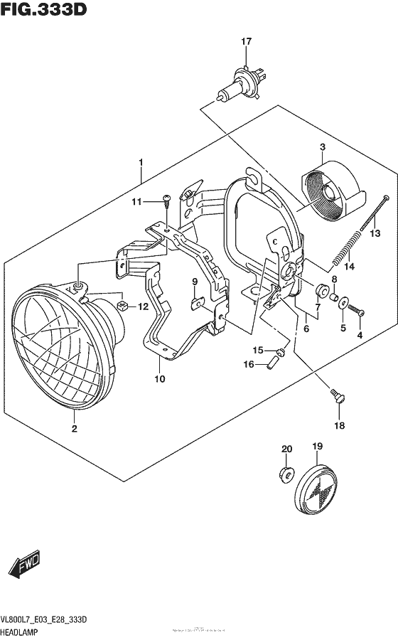 Headlamp (Vl800Tl7 E03)
