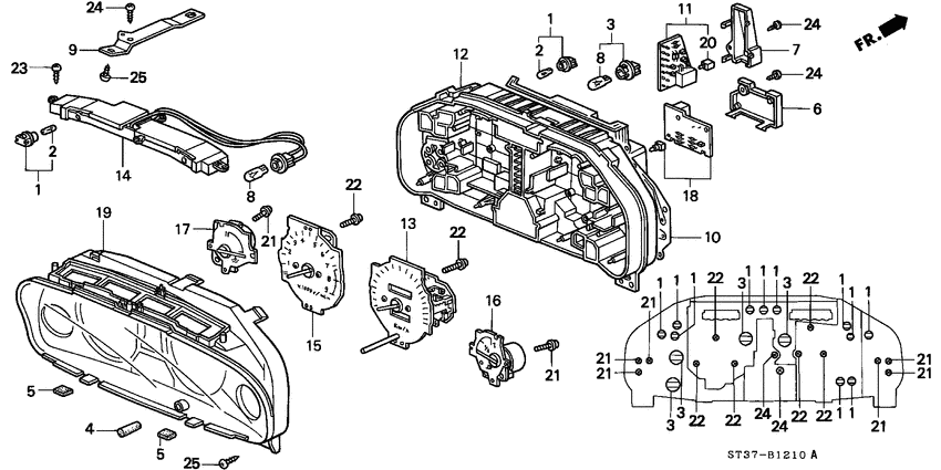 Combination meter components