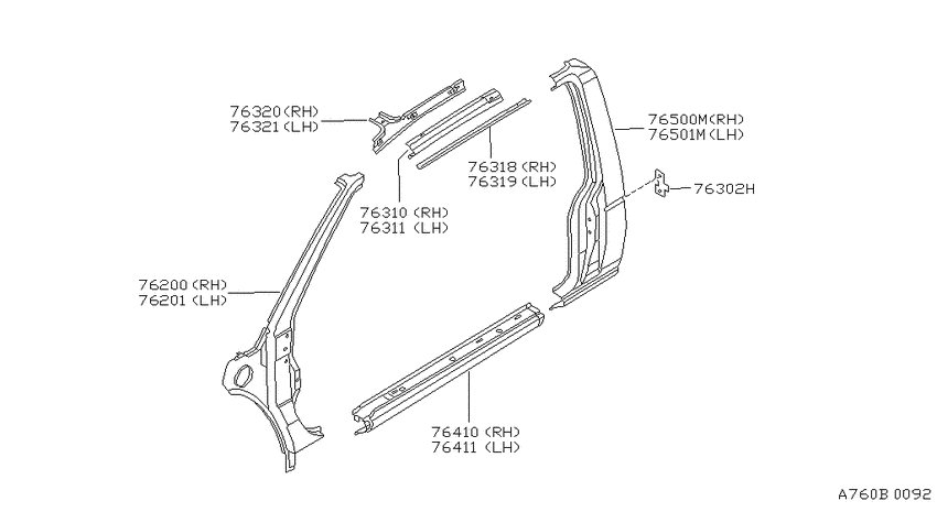 Body side panel