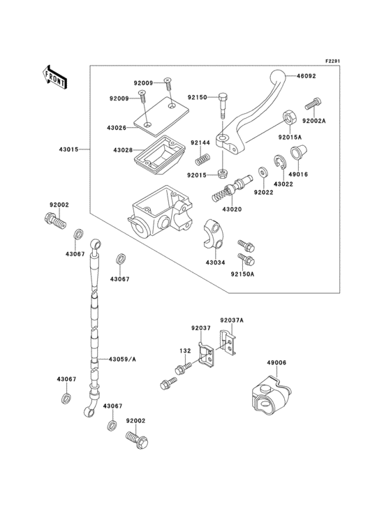 Front master cylinder(kx80-r6/t6)