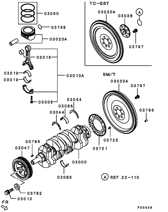 Piston & crankshaft