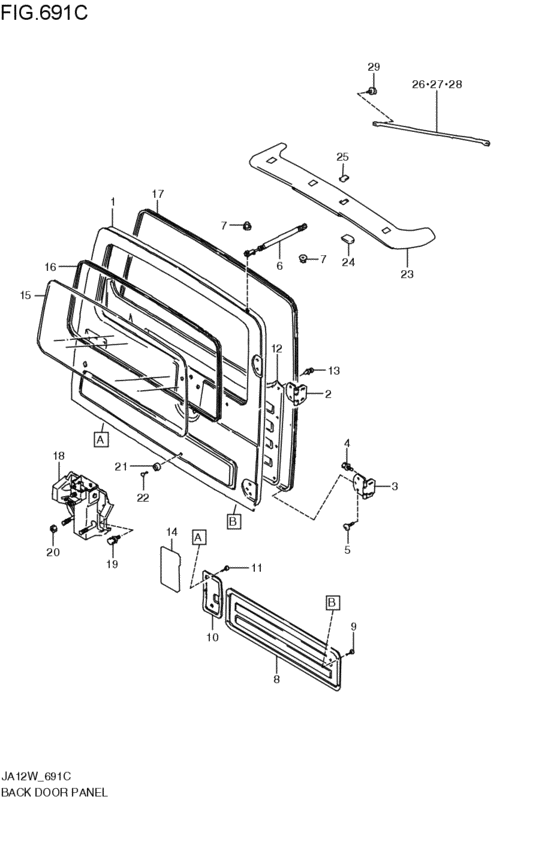 back door panel