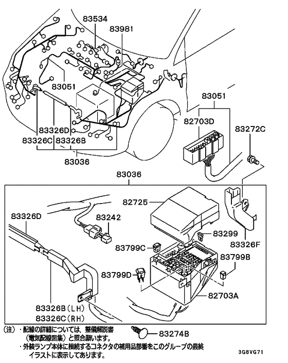 Wiring & attaching parts