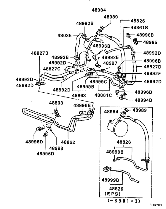 Power steering oil line